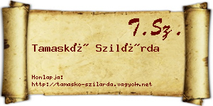 Tamaskó Szilárda névjegykártya